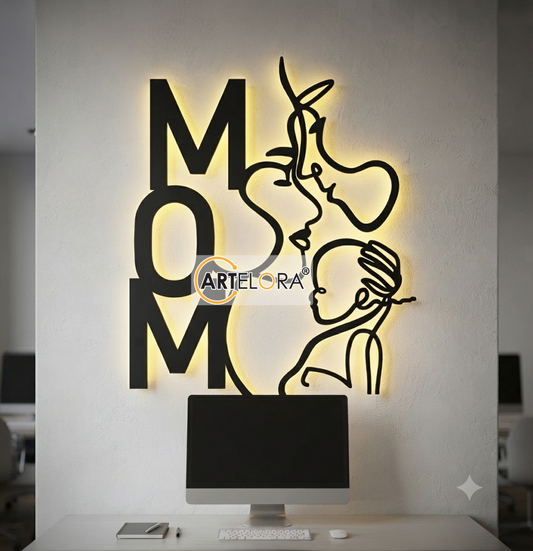 2D Modern Art My Mom Love Design