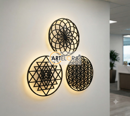 2D Modern Art Yantra Laser Cutting