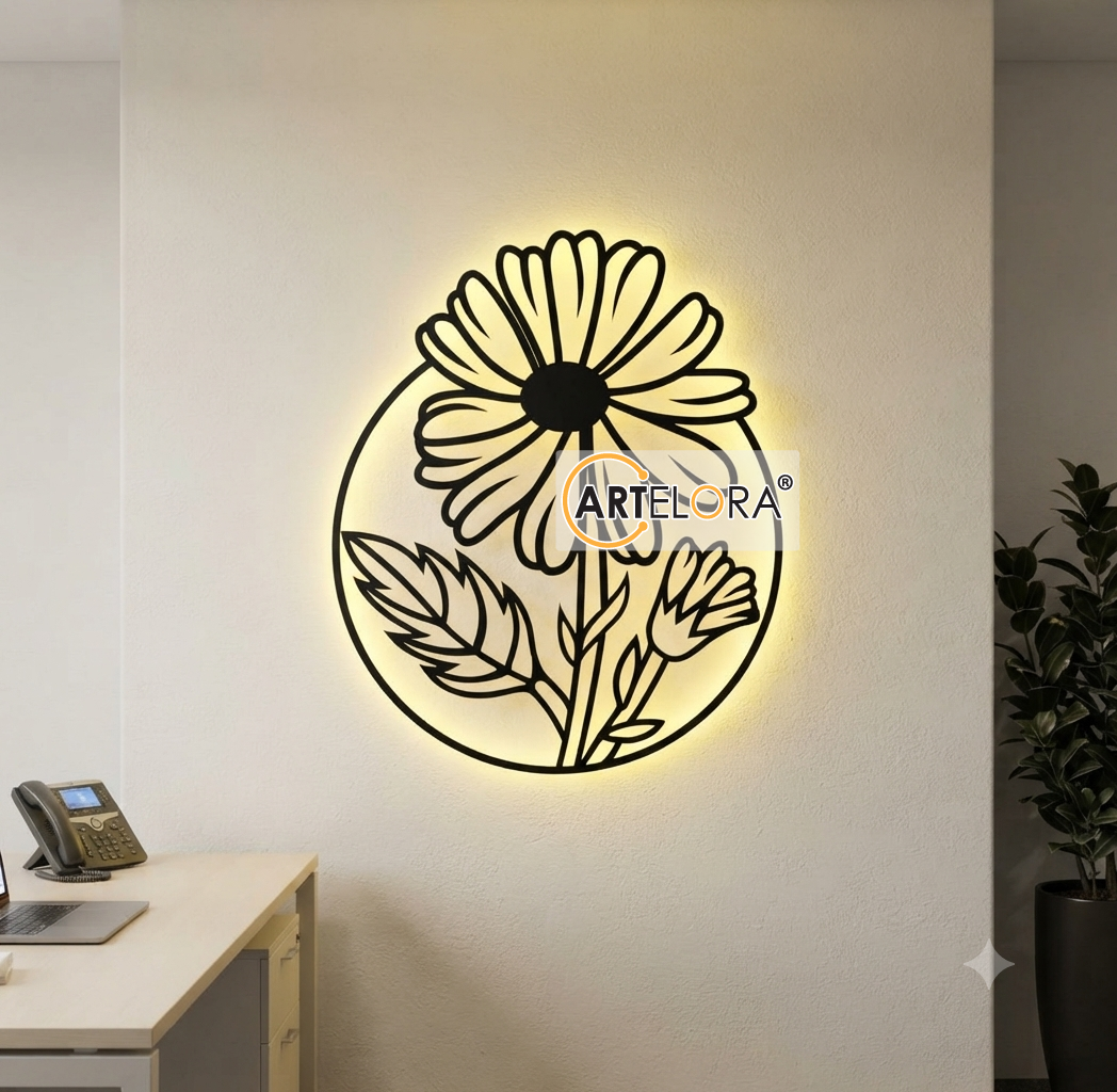 2D Modern Art Flower Laser Cutting Design
