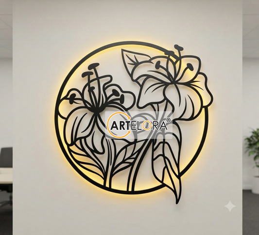 2D Modern Art Flower Laser Cutting