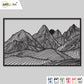 2D Modern Art Mountain Laser Cutting Design