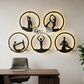 2D Modern Art Yoga Laser Cutting Design
