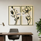 2D Modern Art flower leaf Laser cutting
