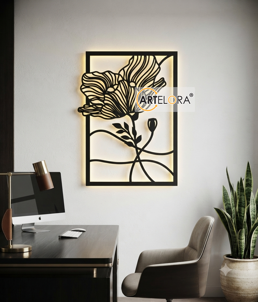 2D Modern Art Flower Laser cutting