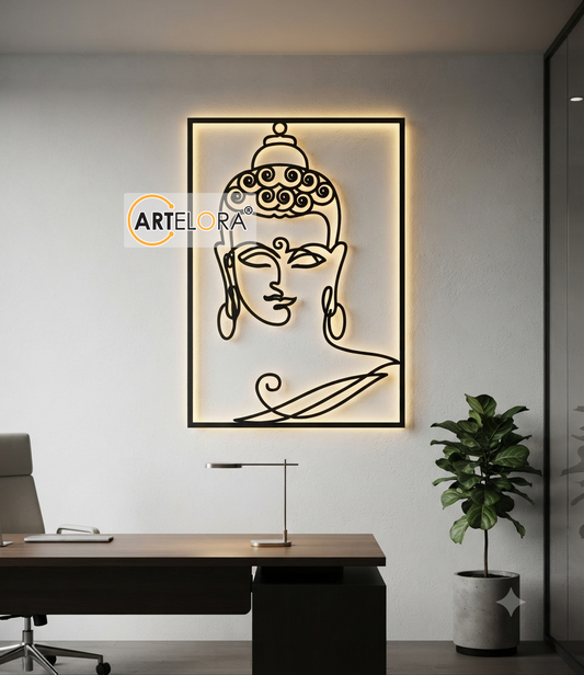 2D Modern Art budha Laser cutting