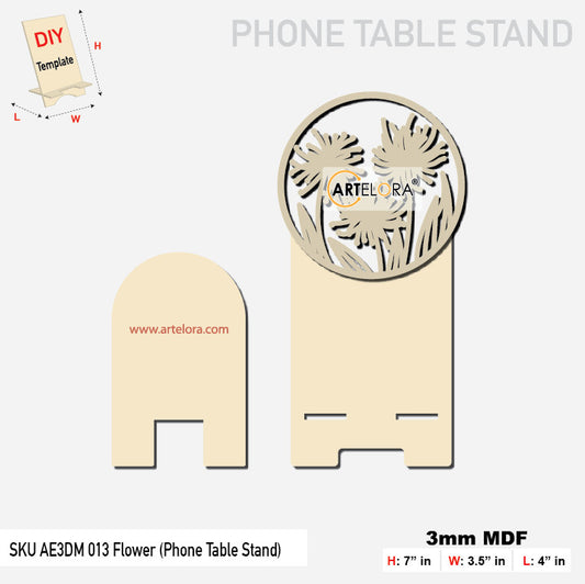 3D Model Laser Cutting Flower (Phone Table Stand)