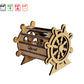 3D Model Laser Cutting Ship Wheel Pen Holder
