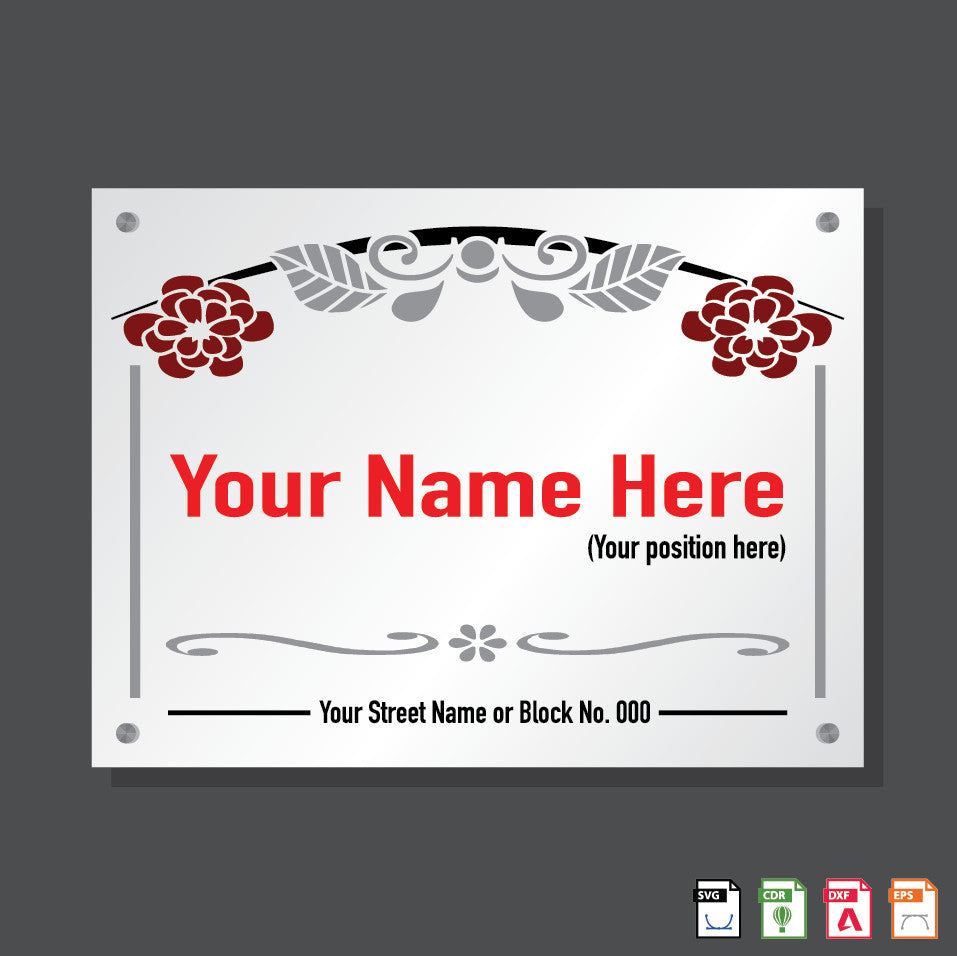 Indesign Nameplate Examples Creative Name Plate Design for Home & Office – ArtElora