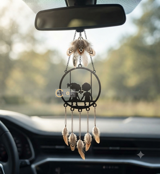 2D Modern Art Car Hanging Love