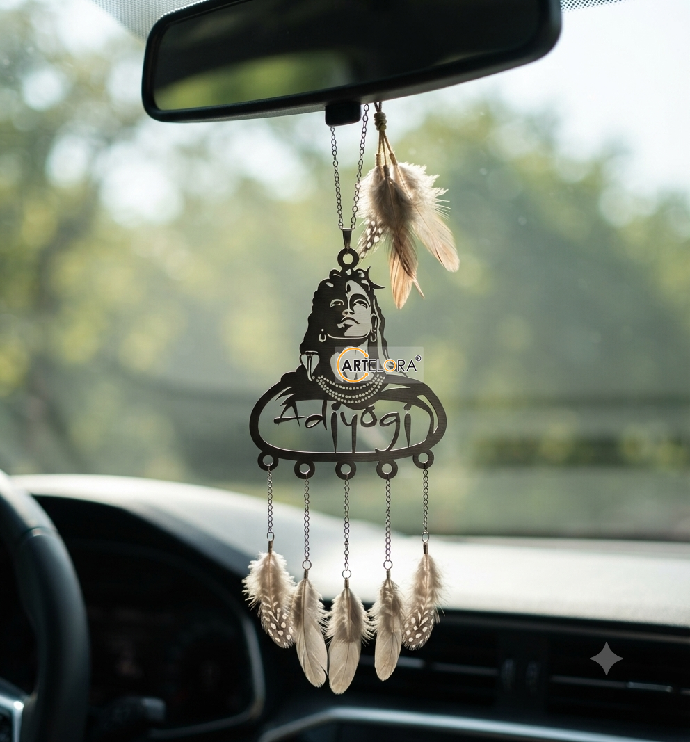 2D Modern Art Car Hanging adiyogi