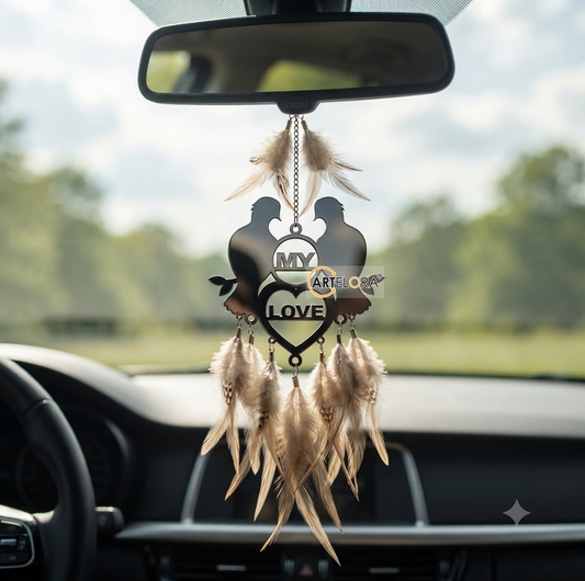 2D Modern Art Car Hanging Love