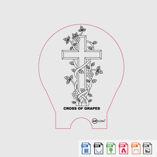 Laser Engraving CROSS OF GRAPES