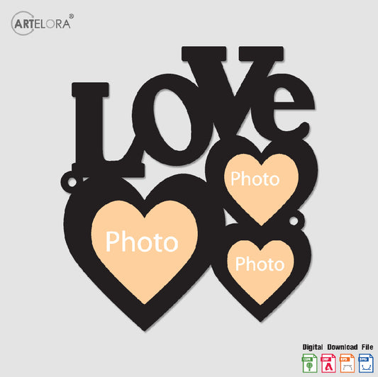 Collage Photo Frame Love