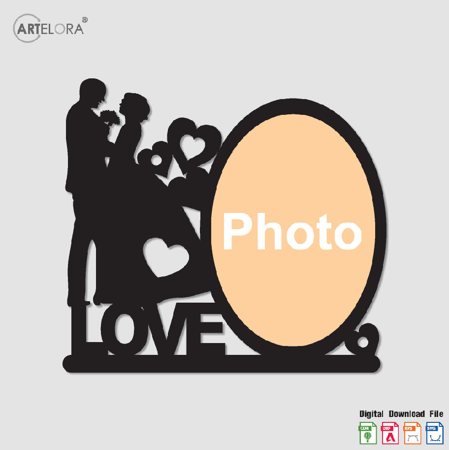 Collage Photo Frame Love