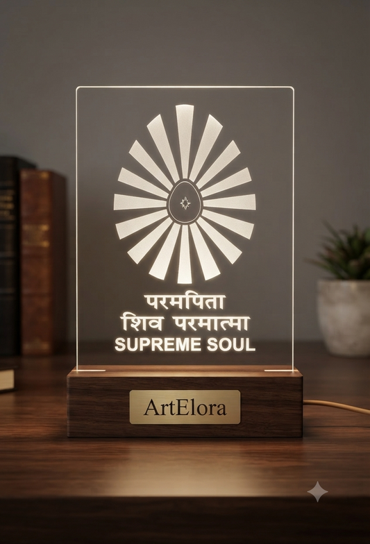 Laser Engraving Om Shanti Brahma Kumaris