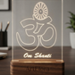 Laser Engraving Om Shanti Brahma Kumaris