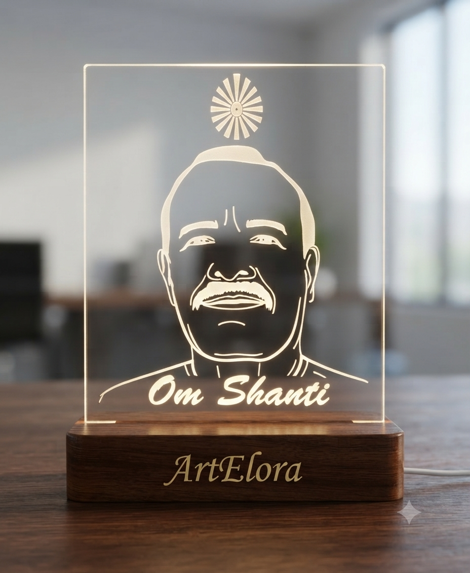 Laser Engraving Om Shanti Shiv Baba
