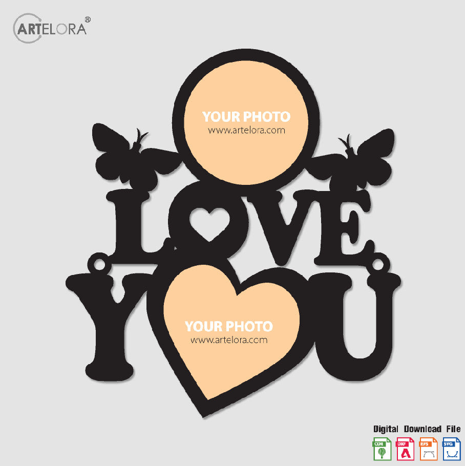 Collage Photo Frame Love you