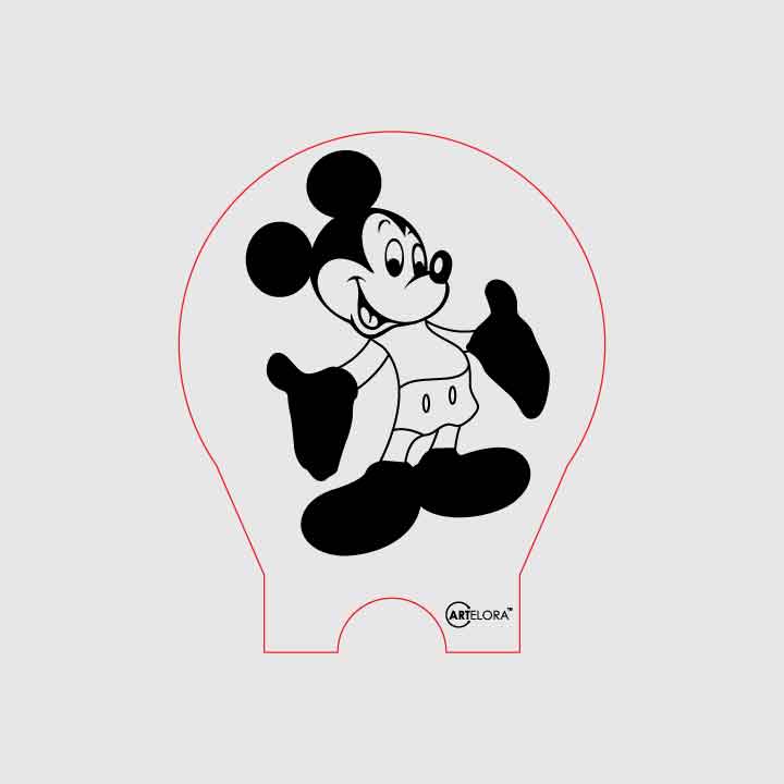 Laser Engraving mickey mouse