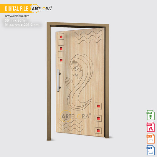 Carving Design Swagatam (Welcome) Door