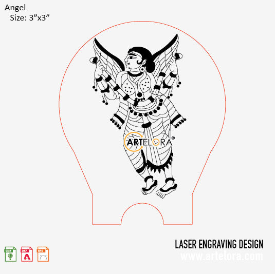Laser Engraving Angel