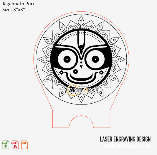 Jagannath Puri Laser Engraving