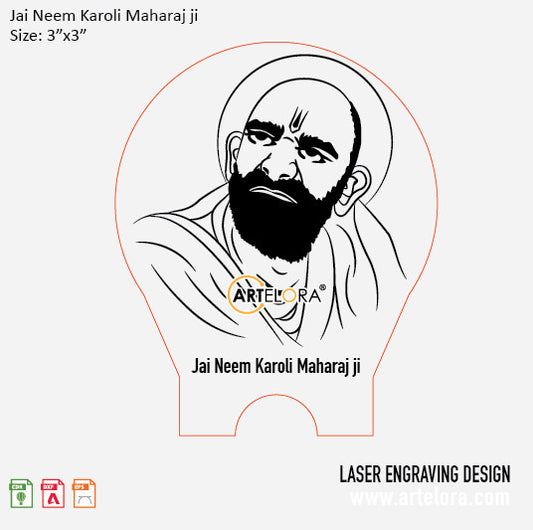 Jai Neem Karoli Maharaj ji Laser Engraving