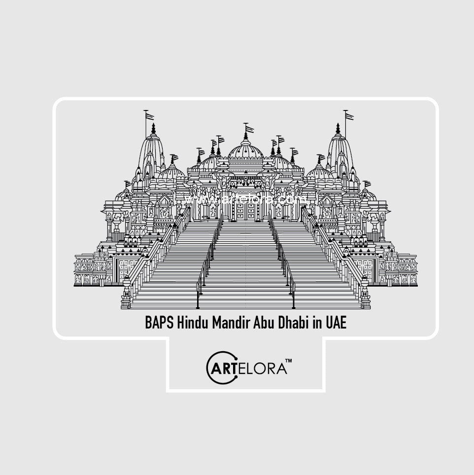 Laser Engraving BAPS Hindu Mandir Abu Dhabi (UAE) – ArtElora