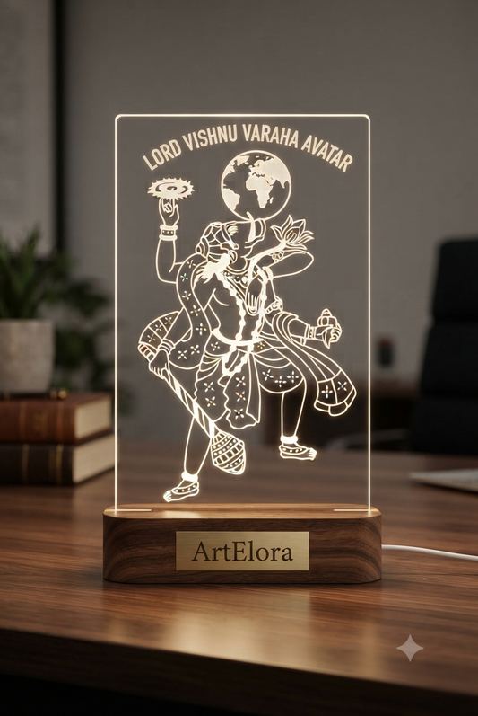 Laser Engraving Lord Vishnu Varaha Avatar