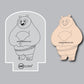 Laser Engraving Cartoon Design (Kuku Panda)