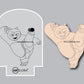 Laser Engraving Cartoon Design (Kuku Panda)