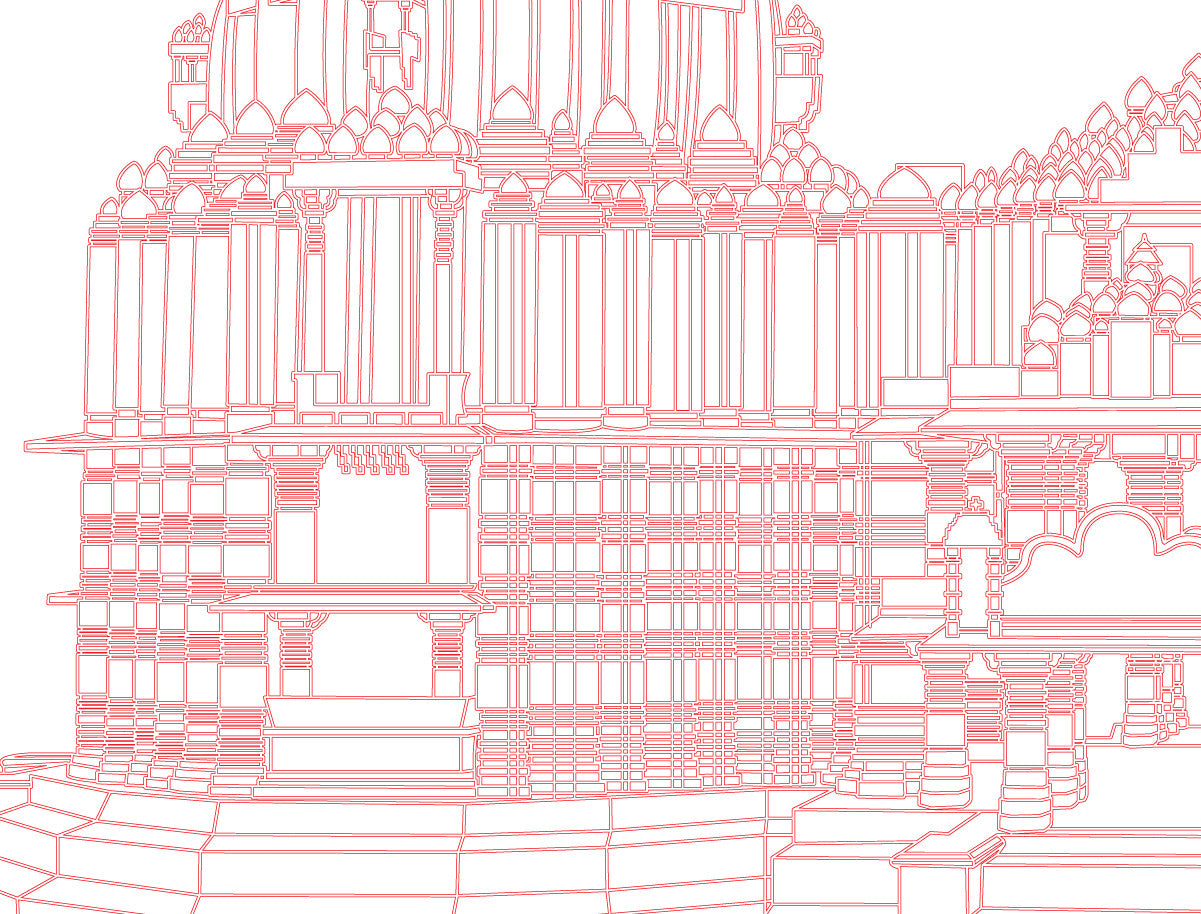 Laser Engraving Somnath Temple in GUJARAT