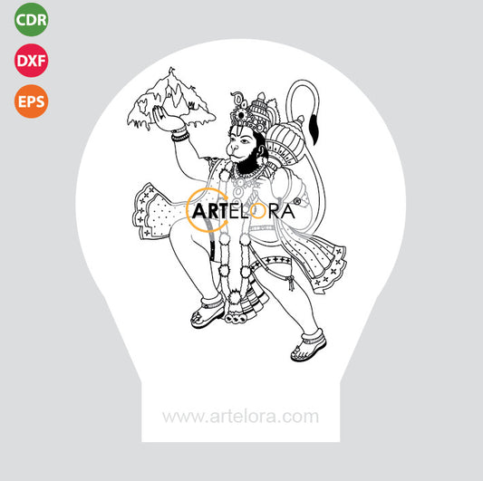 Laser Engraving Hanuman