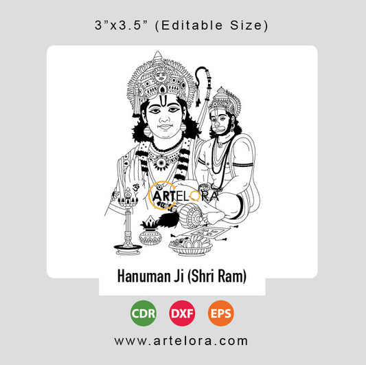 Laser Engraving Hanuman Ji (Shri Ram)