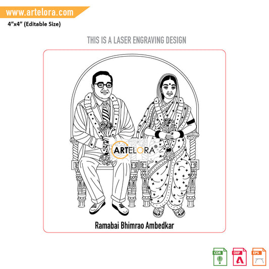 Laser Engraving Ramabai Bhimrao Ambedkar
