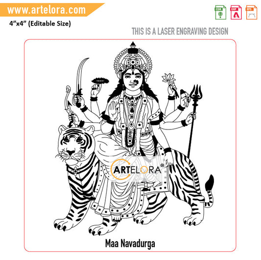Laser Engraving Maa Navadurga