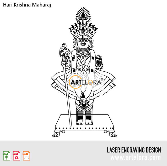 Laser Engraving Hari Krishna Maharaj