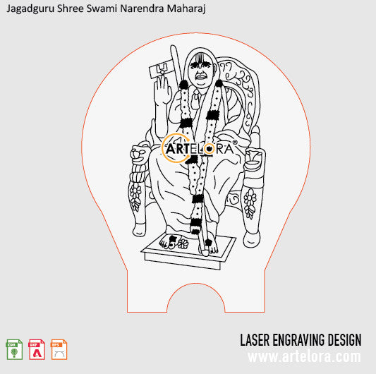 Jagadguru Shree Swami Narendra Maharaj Laser Engraving