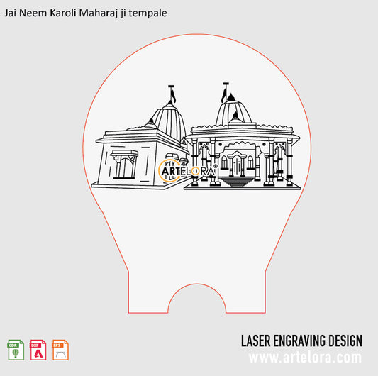 Jai Neem Karoli Maharaj ji tempale Laser Engraving