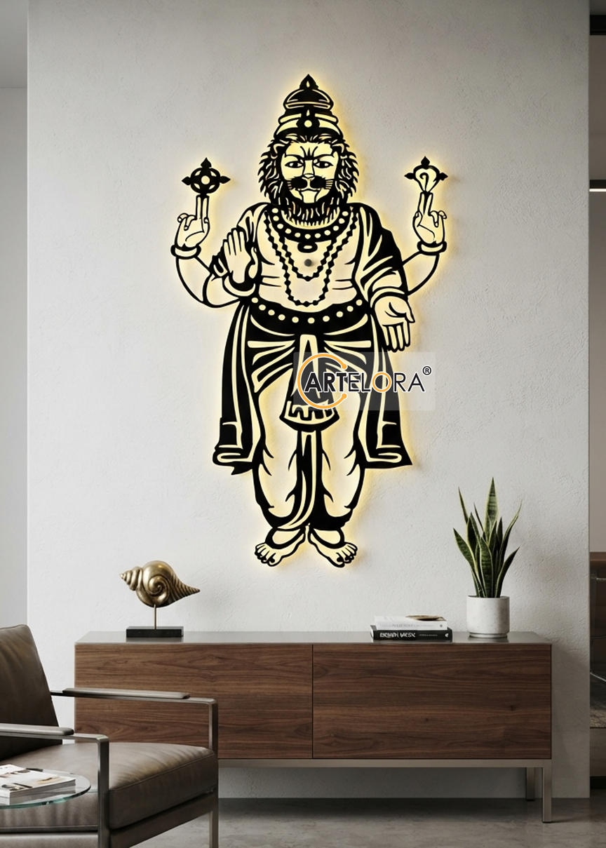 2D Modern Art Narasimha Avatar (Vishnu Dashavatara)