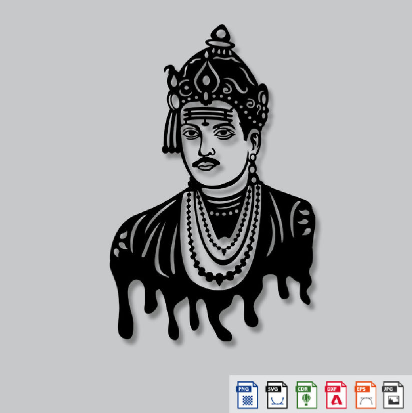 2D Modern Art Basava Laser cutting – ArtElora
