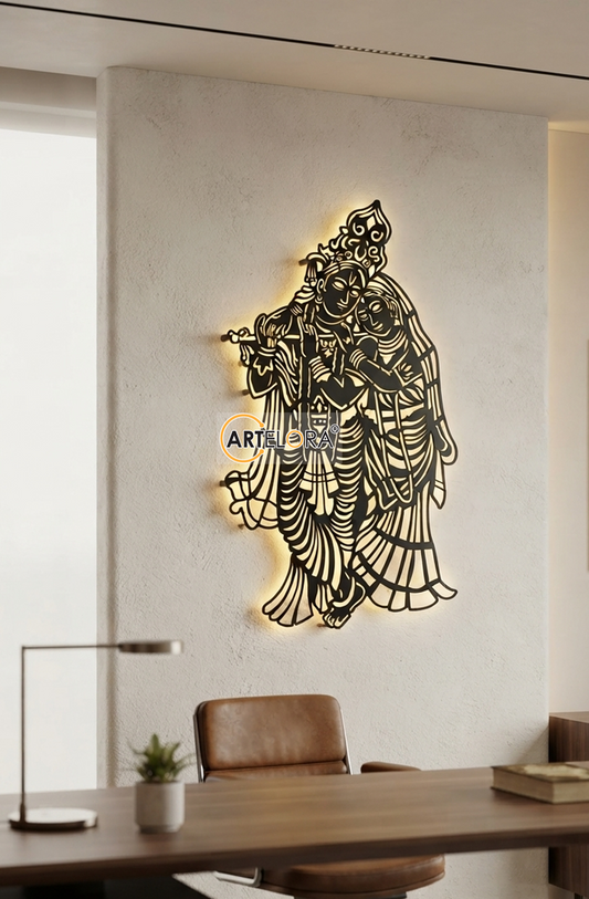2D Modern Art Radha Krishna Laser Cutting