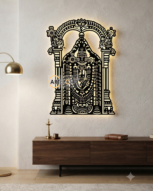 2D Modern Art Tirupati Balaji Laser Cutting