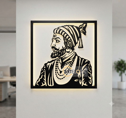 2D Modern Art Chhatrapati Shivaji Maharaj Laser Cutting