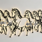 2D Modern Art Seven Horses Laser Cutting