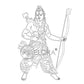 2D Modern Art Lord Shri Rama  Laser Cutting