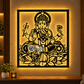 2D Modern Art Lord Shri ganesh Namah Laser Cutting
