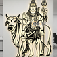 2D Modern Art Shiv (Mahadev & Nandi)