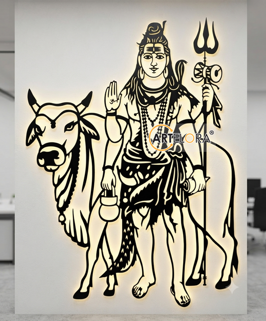 2D Modern Art Shiv (Mahadev & Nandi)
