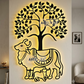 2D Modern Art Pichwai art Kamdhenu (Cow)